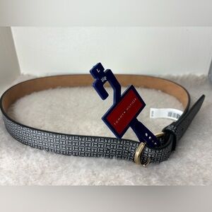 Tommy Hilfiger Women's Black & Gray Belt Size L